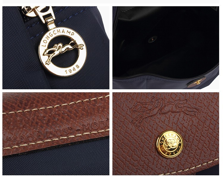 商品Longchamp|LONGCHAMP 珑骧 女款尼龙双肩包/折叠包女士包包 石墨色 L1699089300,价格¥500,第10张图片详细描述