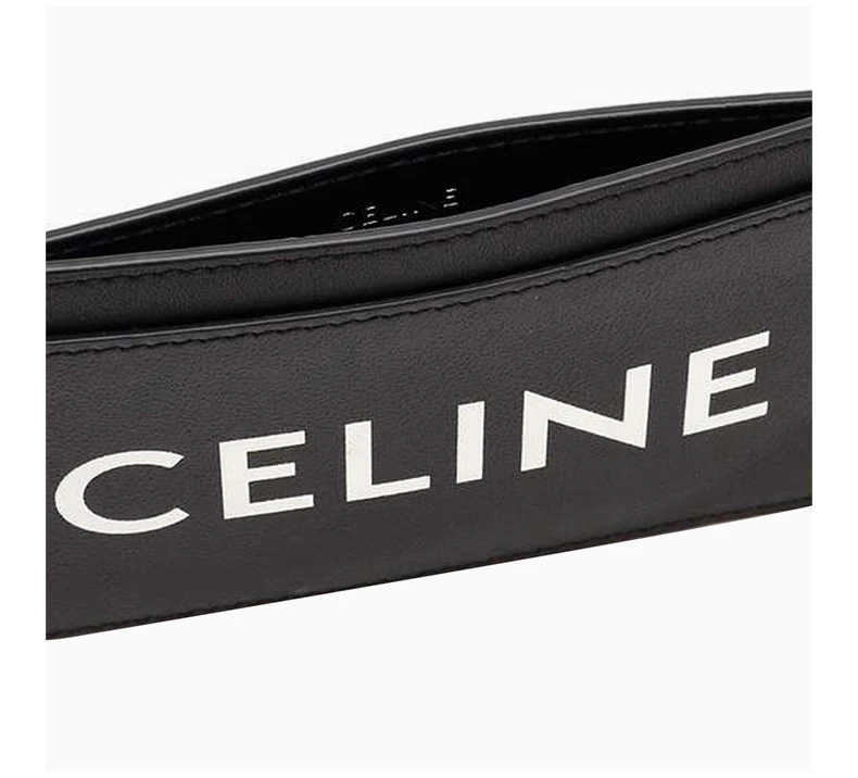 商品Celine|CELINE 女士徽标印花黑色皮革卡包 10B703-DMF-38SI,价格¥1682,第4张图片详细描述
