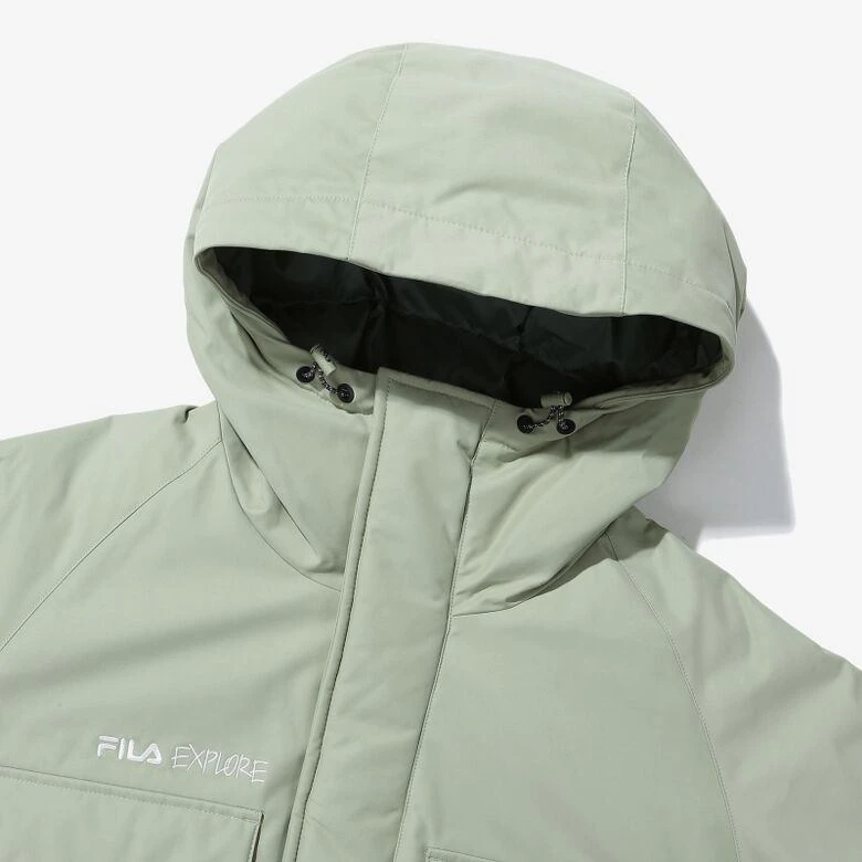 商品Fila|【享贝家】（国内发货-QD）FILA斐乐 Explorer新款鹅绒工装保暖外套羽绒服藏 男女同款 绿色 FS2DJD4E12XEGY,价格¥687,第7张图片详细描述
