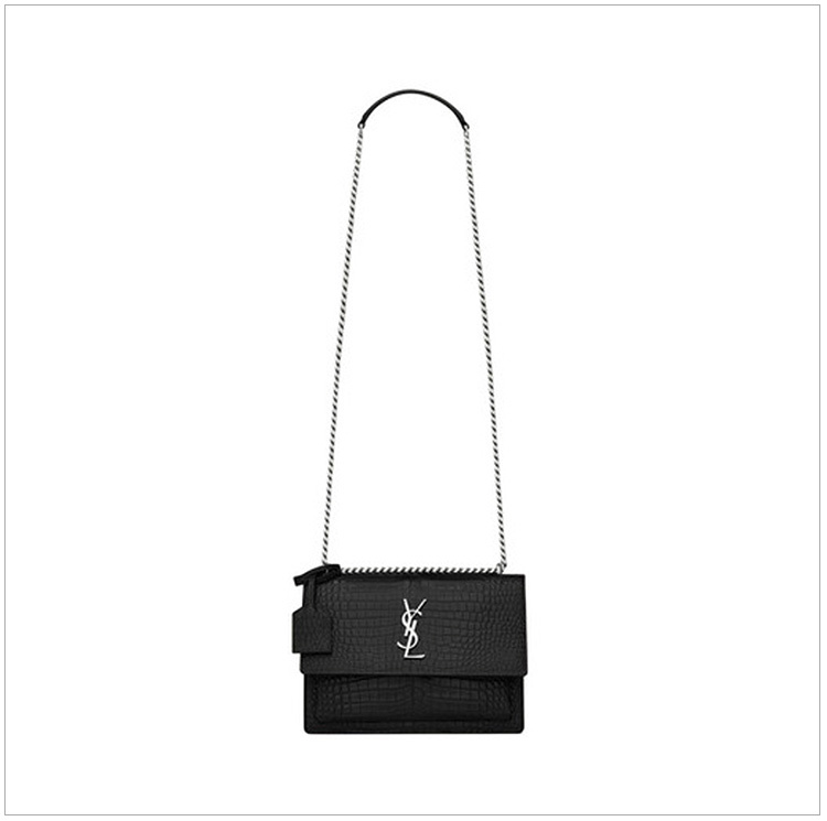 商品[国内直发] Yves Saint Laurent|YSL 圣罗兰 当红新款粒纹牛皮YSL风琴包 442906-DND0N-1000,价格¥20311,第4张图片详细描述