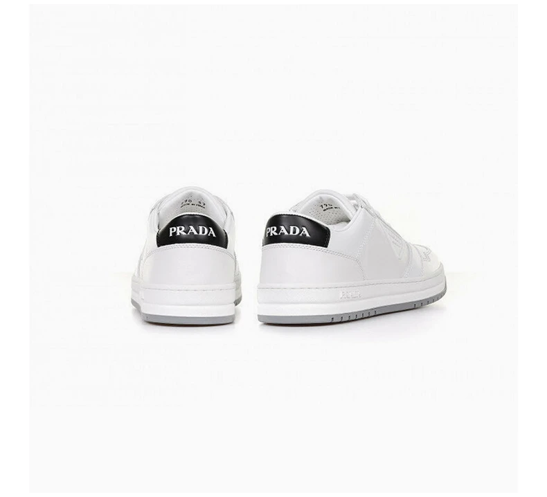 商品[国内直发] Prada|PRADA 女士白色皮革系带休闲运动鞋 1E790M-3LJ6-F097W,价格¥10841,第6张图片详细描述