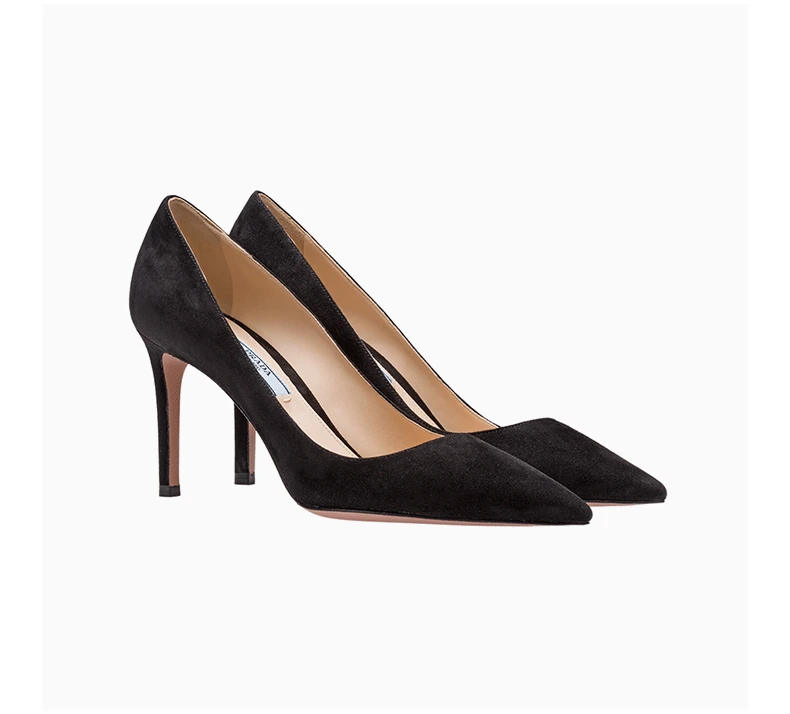 商品Prada|Prada 普拉达 女士黑色皮革高跟鞋 1I834I-008-F0002-F-085,价格¥3818,第5张图片详细描述