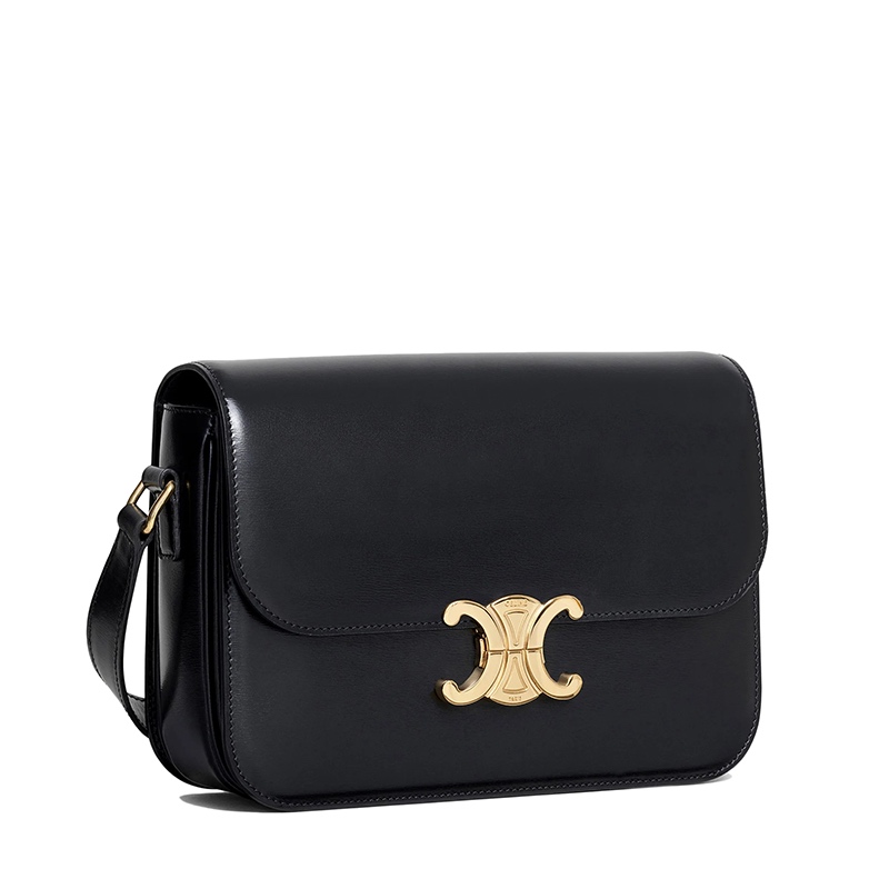 商品Celine|CELINE/赛琳 Triomphe女士牛皮房盖斜跨单肩包187363BF4.38NO,价格¥25989,第3张图片详细描述