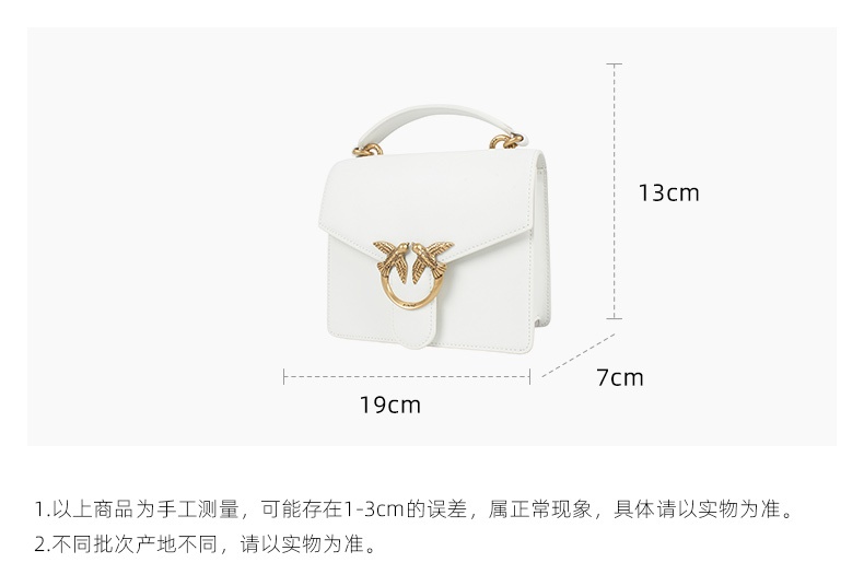 商品PINKO|品高22春夏新款mini链条配皮手提方包,价格¥1489,第3张图片详细描述