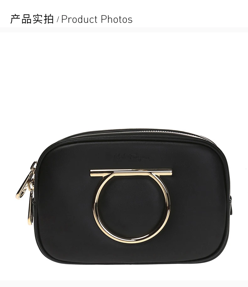 商品[国内直发] Salvatore Ferragamo|Salvatore Ferragamo 菲拉格慕 女士黑色徽标腰包 21-H005-699083,价格¥3258,第3张图片详细描述