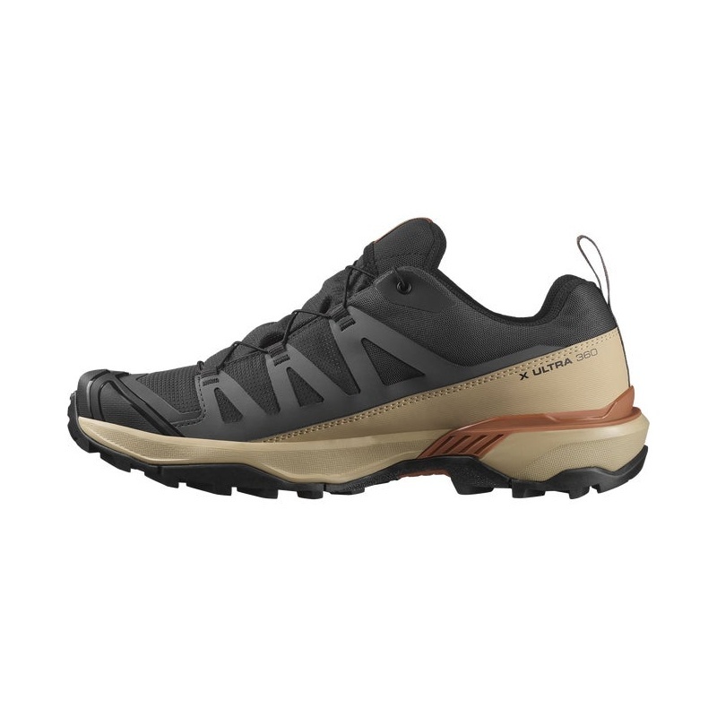 商品Salomon|Salomon萨洛蒙 X ULTRA 360 GORE-TEX系列男士深灰色/米色/焦糖棕纺织登山鞋,价格¥1342,第2张图片详细描述