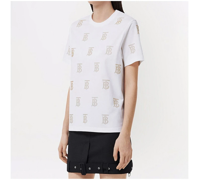 商品Burberry|BURBERRY 白色女士T恤 8052119,价格¥1895,第5张图片详细描述