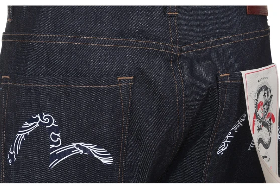 商品Evisu|【享贝家】（国内现货-QD）Evisu 福神 波浪纹小标logo户外休闲牛仔裤 ET1MDP741ID,价格¥463,第4张图片详细描述