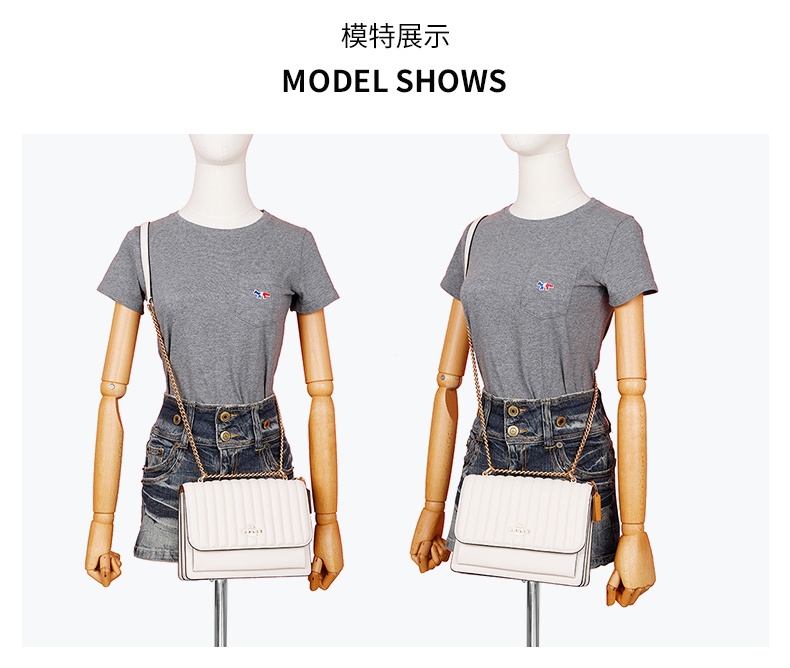 商品[国内直发] Coach|蔻驰女包COACH斜挎包奢侈品 女士白色时尚百搭皮质单肩斜挎链条包生日礼物节日送女友2561 IMCHK,价格¥1956,第2张图片详细描述