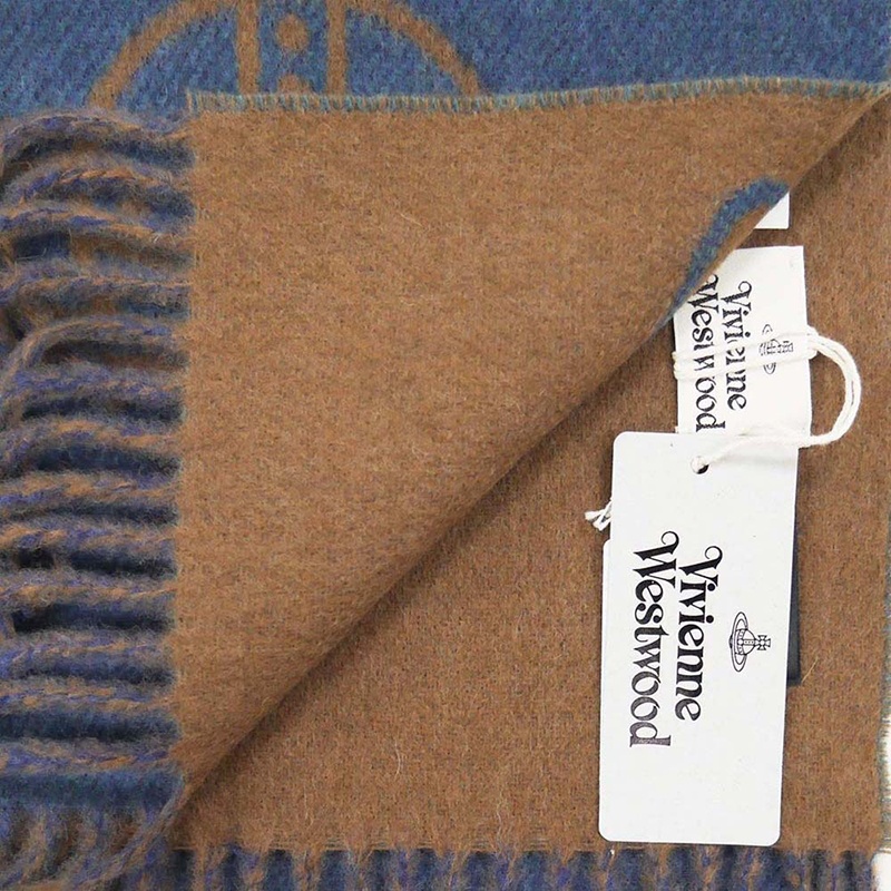 商品Vivienne Westwood|【现货】西太后 女士纯羊毛Logo图案围巾8050889271123（两色）,价格¥652,第4张图片详细描述