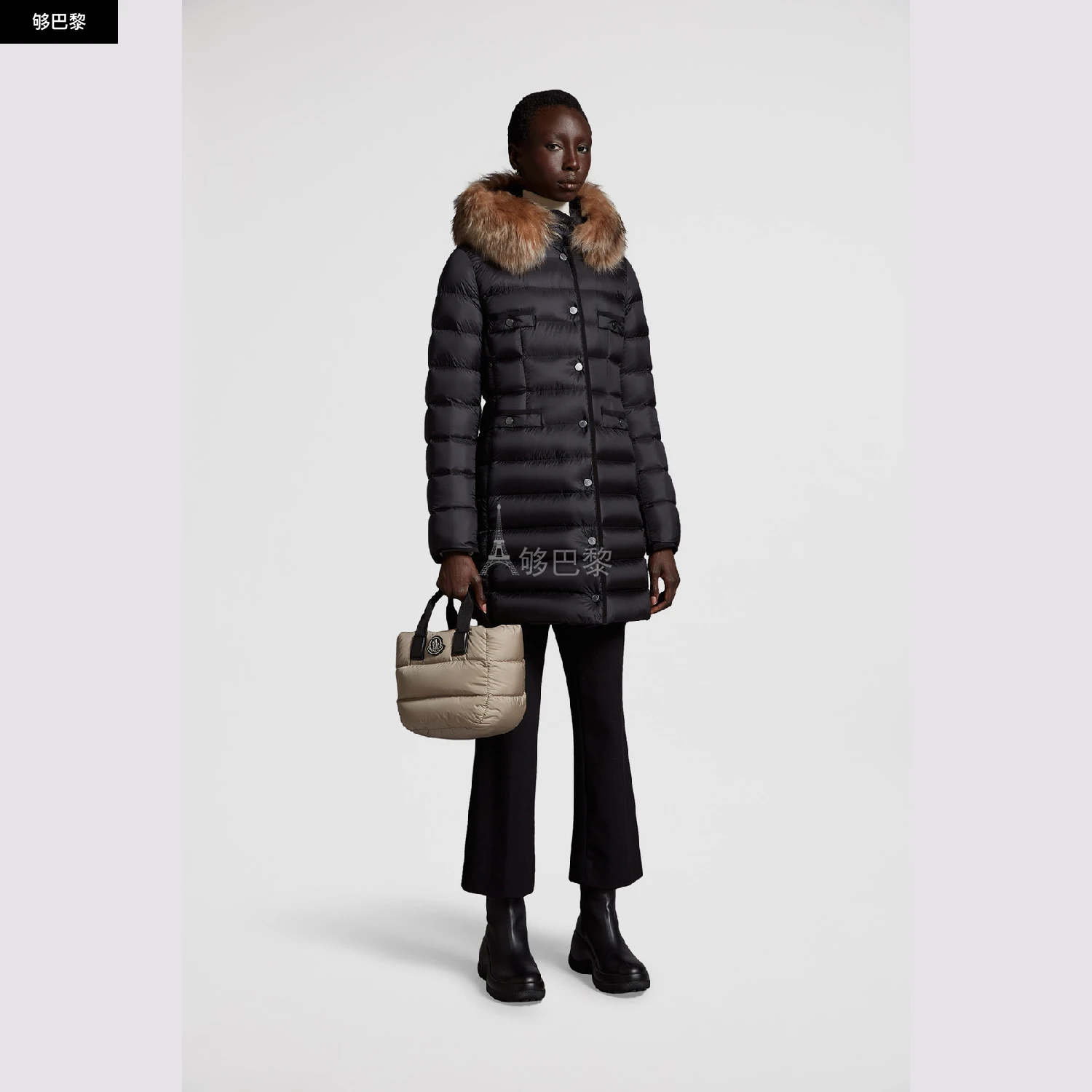 商品Moncler|包邮包税【预售7天发货】 MONCLER盟可睐 24春夏 女士 羽绒服 HIRMAFUR LONG DOWN JACKET J20931A00185595FE999,价格¥20433,第3张图片详细描述