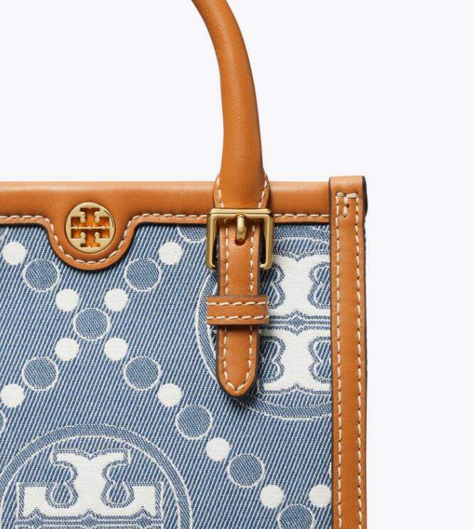 商品Tory Burch|汤丽柏琦 老花满印提花帆布皮质迷你女款手提单肩斜挎包（香港仓发货）,价格¥2084,第19张图片详细描述