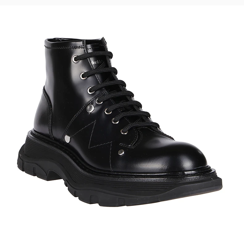 商品[国内直发] Alexander McQueen|ALEXANDER MCQUEEN 黑色女士踝靴 595469-WHZ81-1081,价格¥4192,第5张图片详细描述