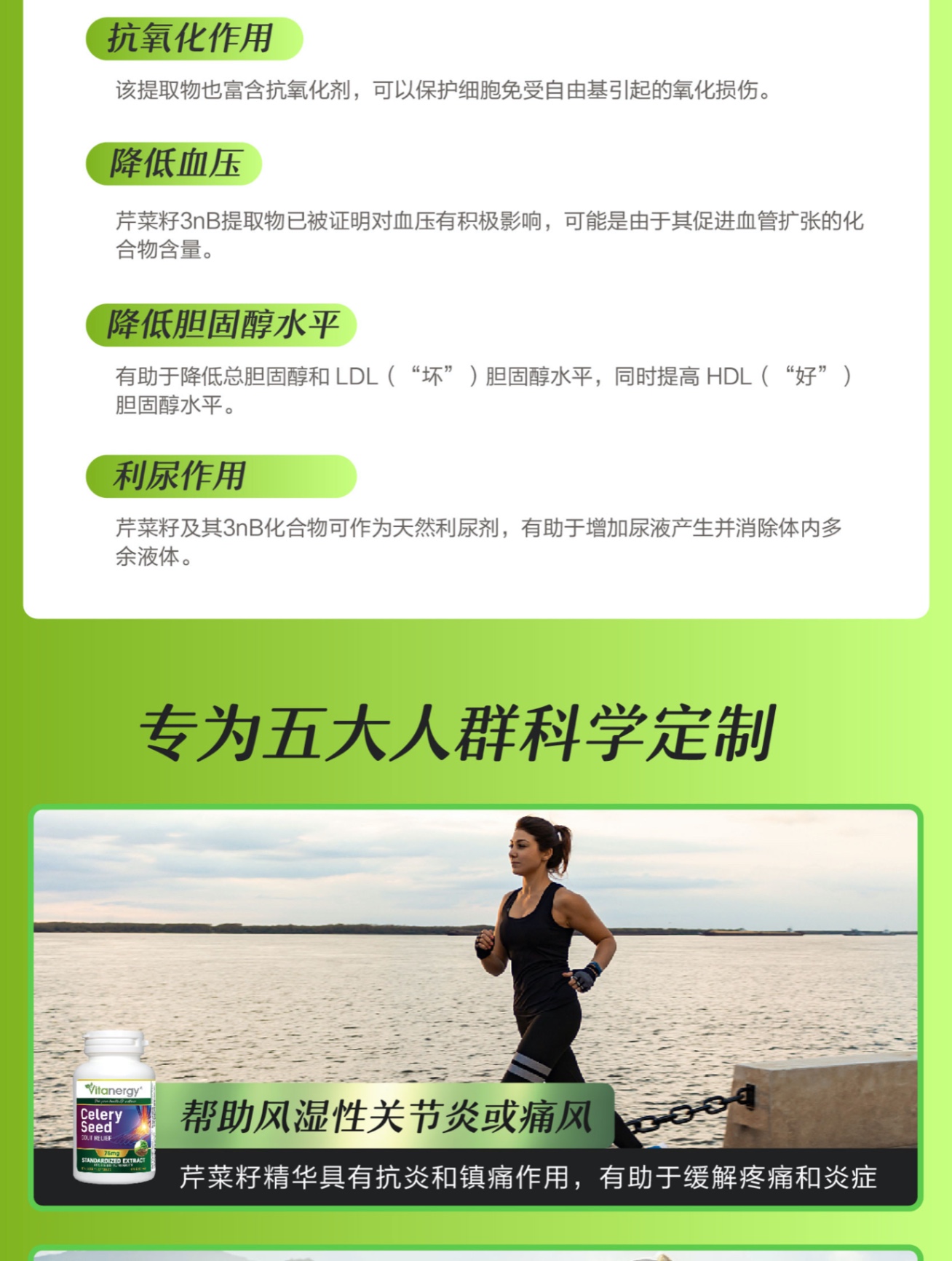 商品[国内直发] Vitanergy|【 2025年7月有效期】加拿大Vitanergy维生能芹菜籽精华150粒/瓶 缓解痛风 降低尿酸 | Celery Seed VCAP 150 ,价格¥96,第7张图片详细描述