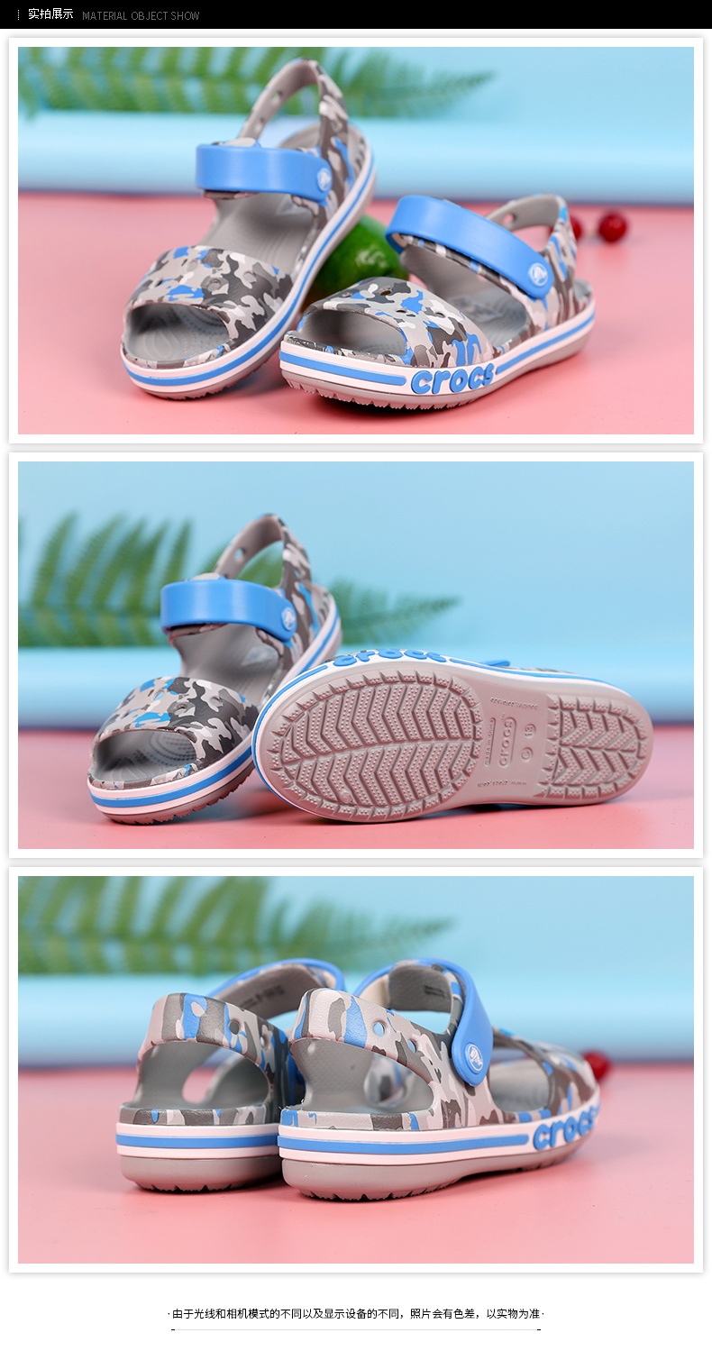 商品[国内直发] Crocs|Bayaband seasonal grphc sndl k贝雅卡骆班花纹儿童休闲凉鞋,价格¥103,第1张图片详细描述
