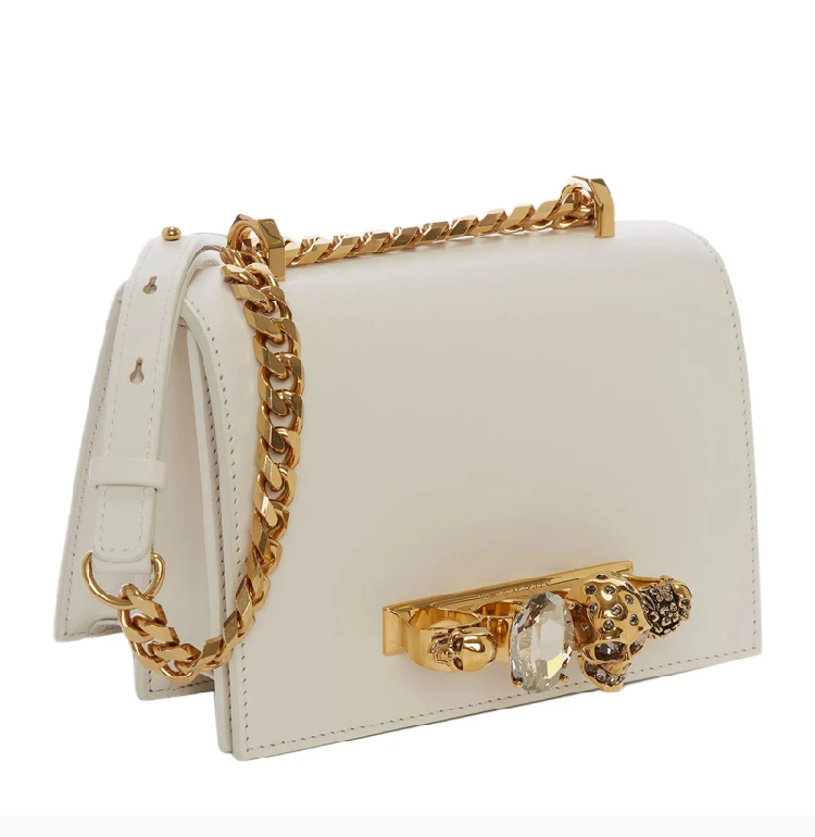 商品[国内直发] Alexander McQueen|Alexander McQueen 亚历山大·麦昆 女士白色单肩斜挎小方包 558541-CMO0T-9004,价格¥8484,第6张图片详细描述