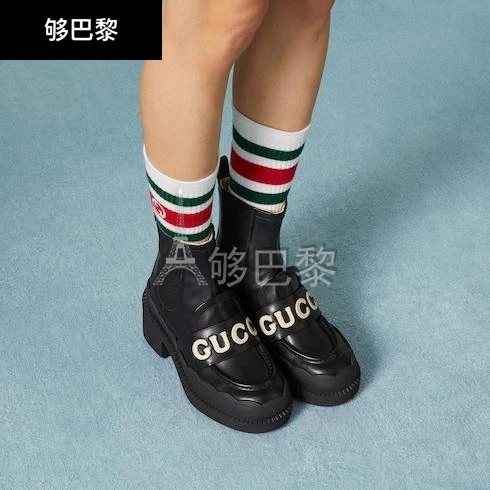 商品Gucci|【特惠6.7折】【预售】 2023秋冬 女士 短靴 高跟鞋 2495884 753334AACEY1090 ,价格¥7859,第6张图片详细描述