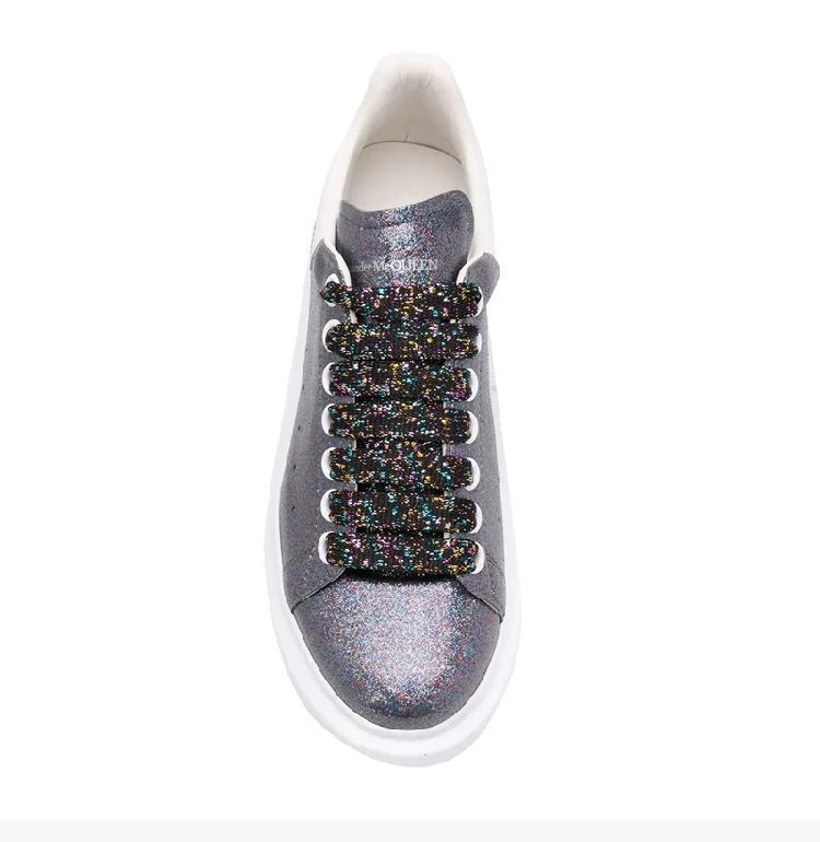 商品Alexander McQueen|Alexander McQueen 亚历山大·麦昆 女士黑色闪光阔型运动鞋 558944-W4LW1-8483,价格¥2976,第7张图片详细描述