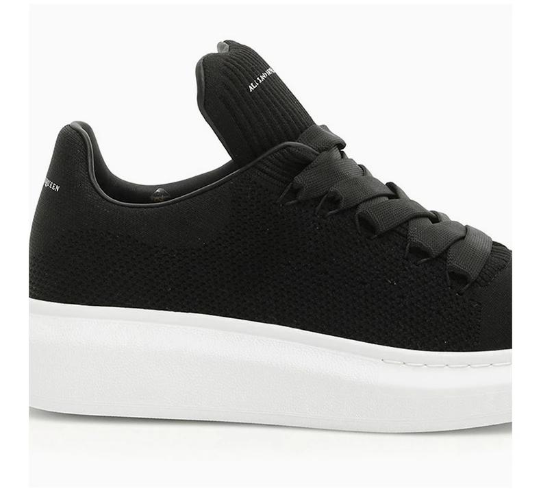 商品[国内直发] Alexander McQueen|Alexander McQueen 亚历山大·麦昆 女士黑色针织皮革休闲鞋 533699-W4I90-1000,价格¥2570,第8张图片详细描述