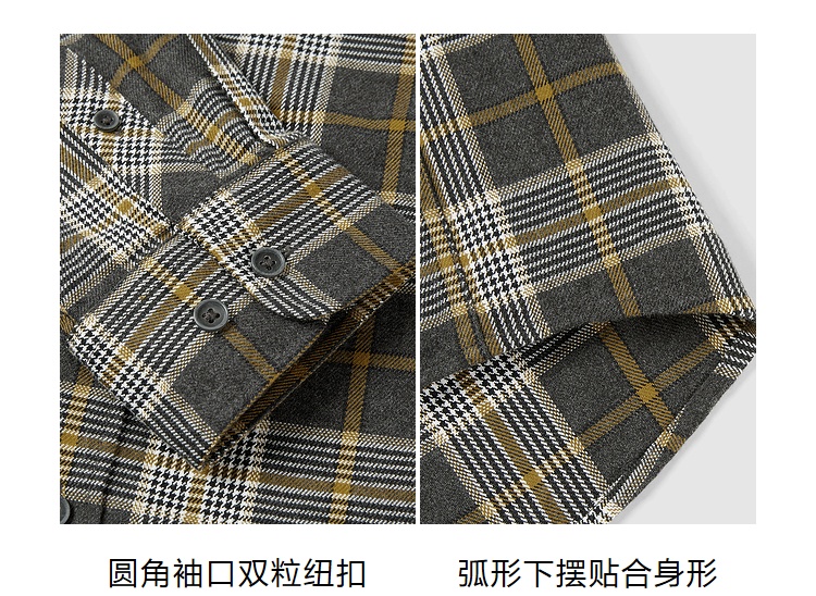 商品[国内直发] HLA|海澜之家【周杰伦同款】长袖休闲衬衣21秋新品格子衬衫外套男,价格¥260,第16张图片详细描述