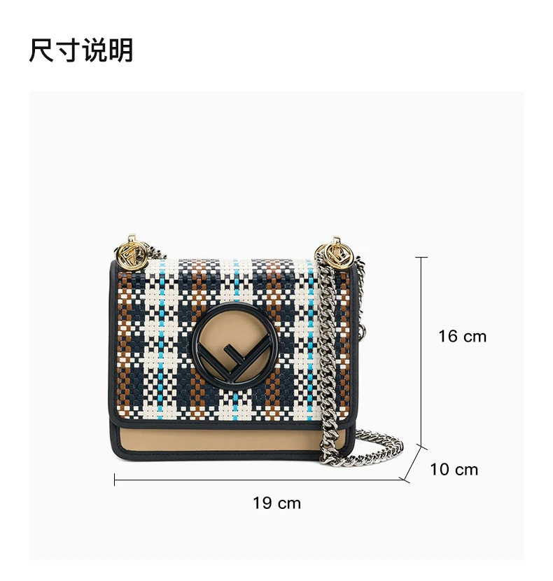 商品[国内直发] Fendi|Fendi 芬迪 女士Kan I F牛皮单肩包 8BT286-A3RO-F13VY,价格¥9775,第3张图片详细描述
