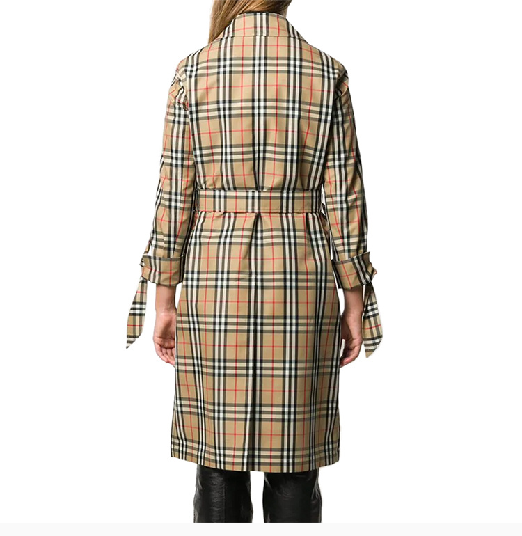 商品[国内直发] Burberry|BURBERRY 女士拼色大衣 8032221,价格¥8354,第6张图片详细描述