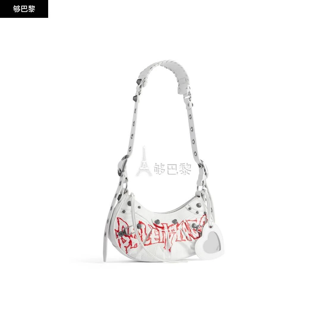 商品Balenciaga|包邮包税【预售7天发货】 BALENCIAGA巴黎世家 24春夏 女士 单肩包 LE CAGOLE DIY METAL加小号肩背包 6713092AAXE9066,价格¥18667,第5张图片详细描述