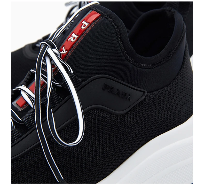 商品Prada|Prada 普拉达 黑色棉女士运动鞋 3E6425-3KTP-F0967,价格¥4117,第8张图片详细描述