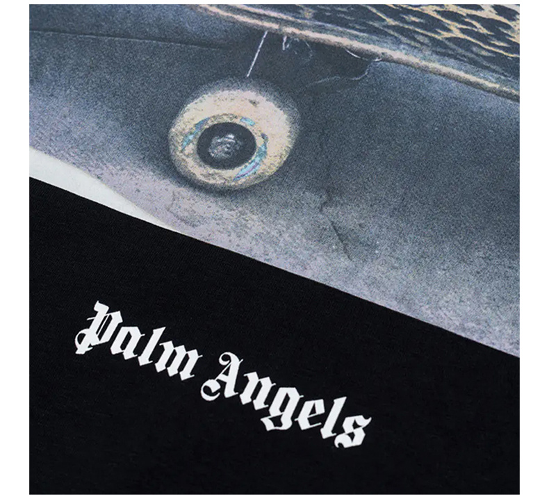 商品Palm Angels|PALM ANGELS 男士黑色印花短袖T恤 PMAA001-4008-1088,价格¥720,第9张图片详细描述