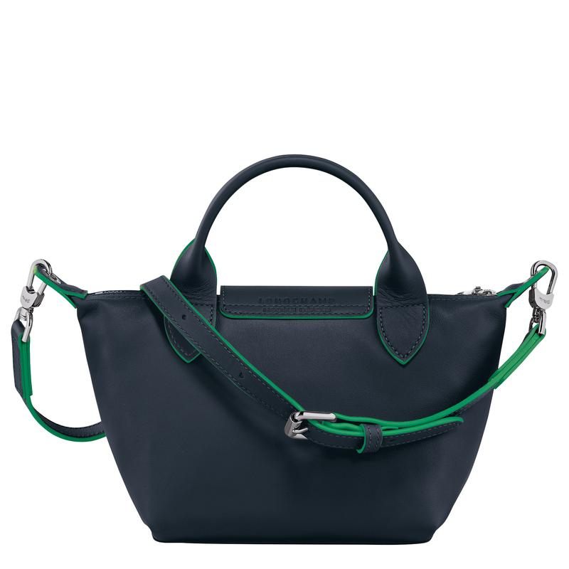 商品Longchamp|珑骧 Le Pliage XTRA超小女士海军蓝皮革手提包 L1500HEY556,价格¥3907,第4张图片详细描述