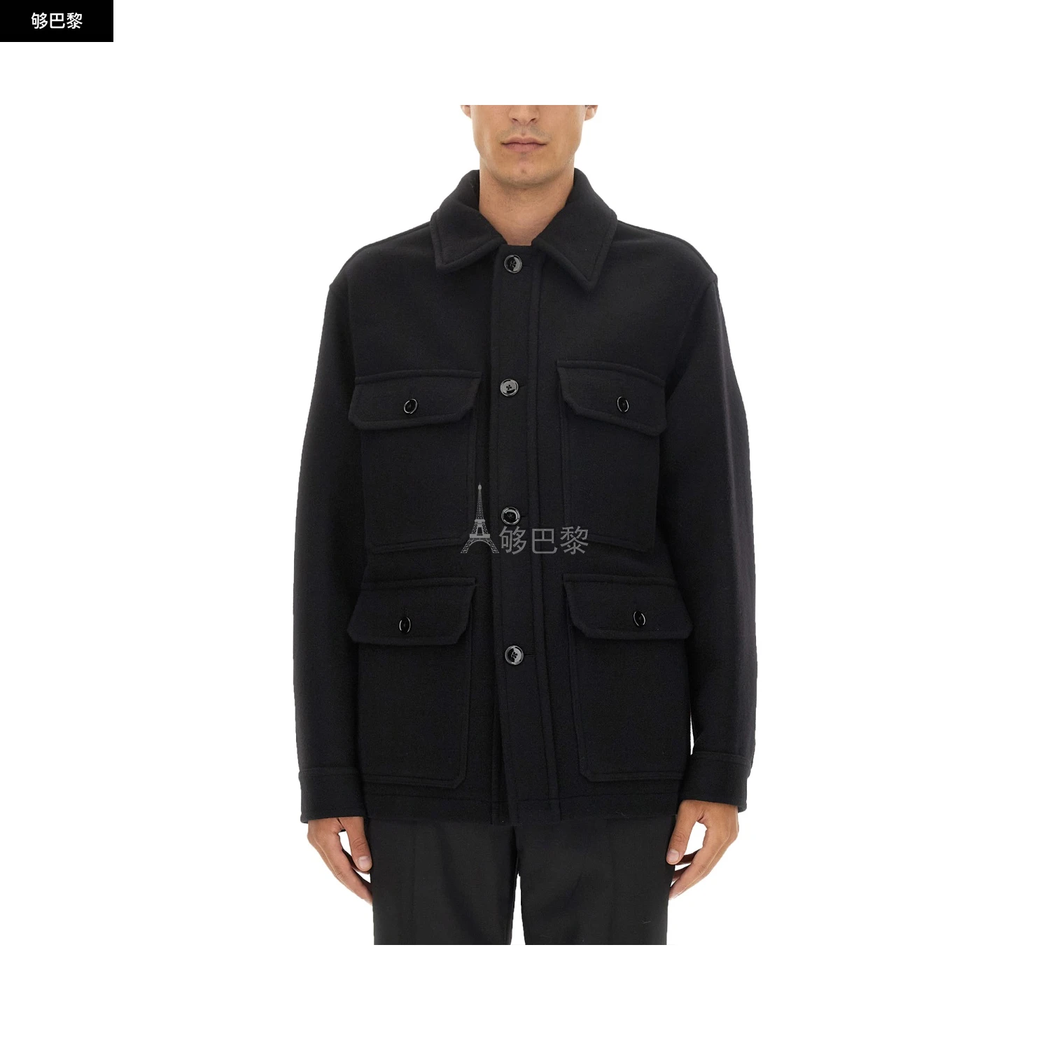 商品Lemaire|【特惠6.0折】【预售】 经典款 男士 大衣 夹克 2528862  OW322LF1116BK999 ,价格¥6129,第6张图片详细描述