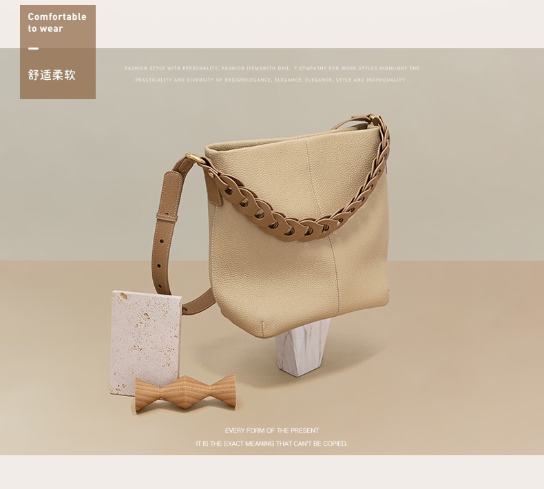 商品[国内直发] GLENVINTEN|格岚云顿新款复古真皮女包时尚简约软皮单肩包小众编织手提包,价格¥886,第5张图片详细描述