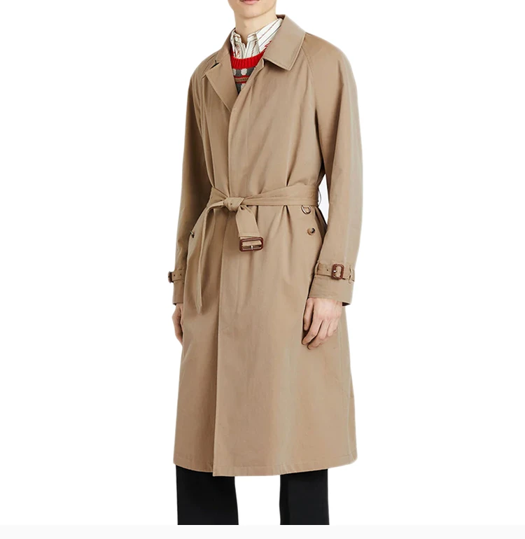 商品[国内直发] Burberry|Burberry 博柏利 男士卡其色长款风衣 8001228,价格¥9458,第5张图片详细描述