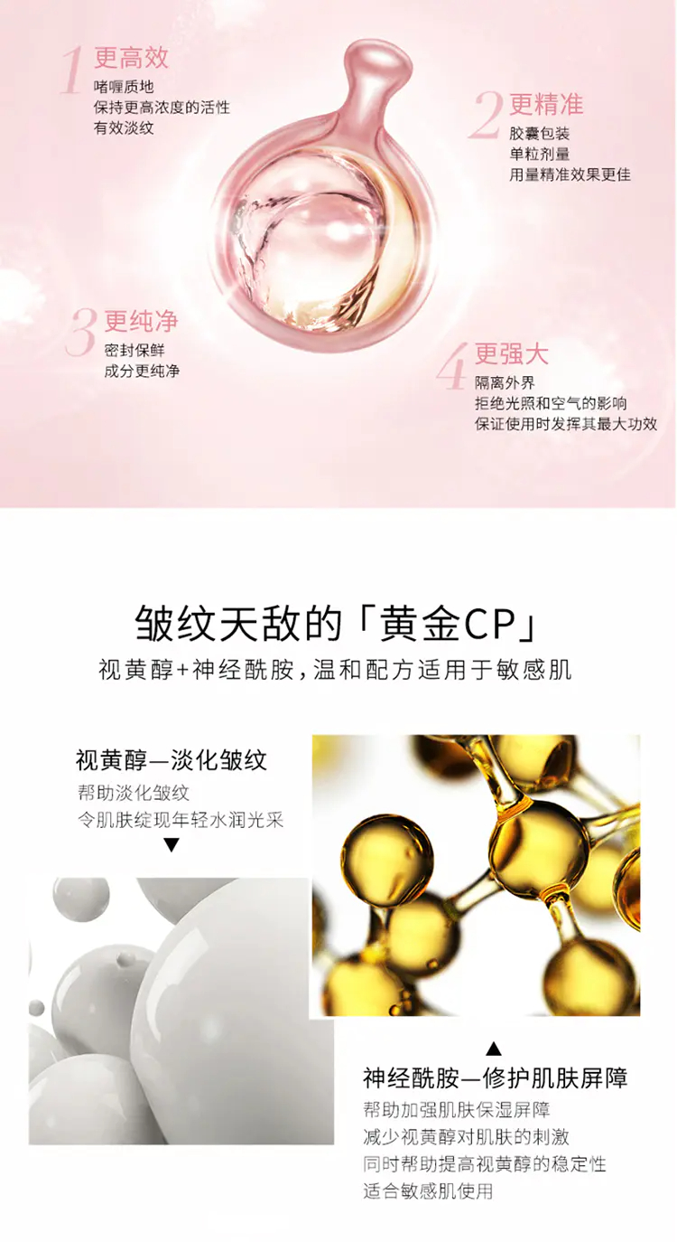 商品Elizabeth Arden|伊丽莎白雅顿时空焕活夜间多效胶囊60粒/90粒淡化细纹水润通透夜护抗老【香港直邮】Retinol Ceramide,价格¥246,第2张图片详细描述