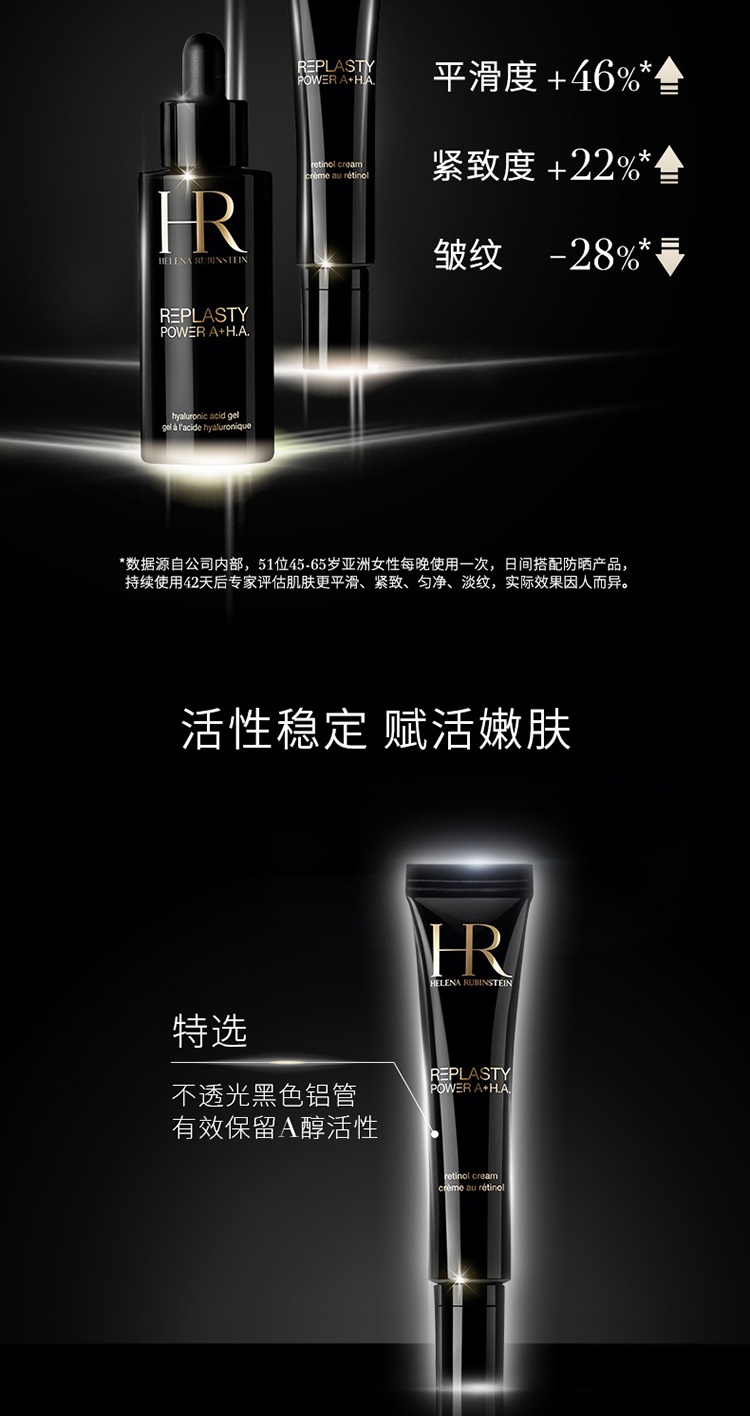 商品Helena Rubinstein|HR赫莲娜紧限量护肤2件套套装 玻尿酸精华30ml+A醇精华30ml,价格¥2371,第8张图片详细描述