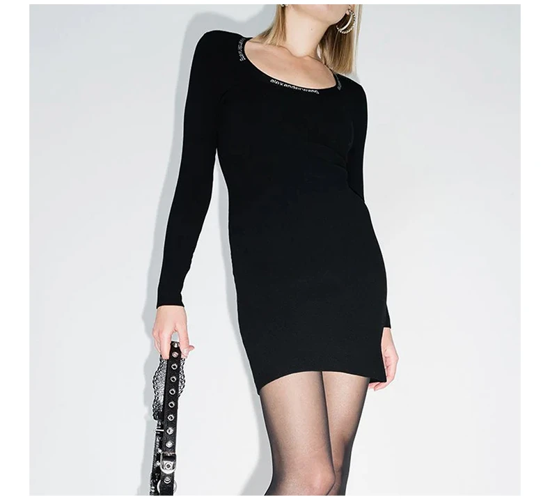 商品Alexander Wang|ALEXANDER WANG 黑色女士连衣裙 4KC4216-032,价格¥2870,第6张图片详细描述