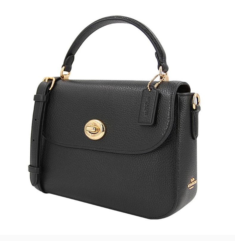 商品[国内直发] Coach|COACH 女士黑色皮质单肩包 C1557IMBLK,价格¥1550,第6张图片详细描述