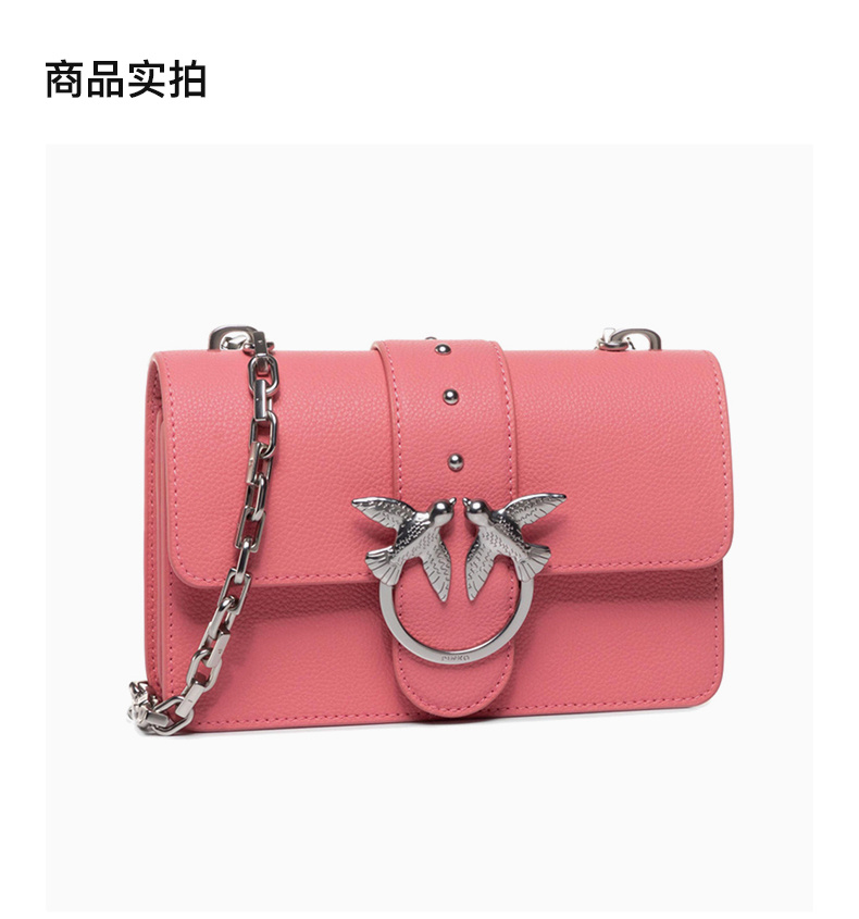 商品PINKO|Pinko 品高 女士粉色燕子单肩包 1P21M0-Y65ZN49,价格¥1028,第4张图片详细描述