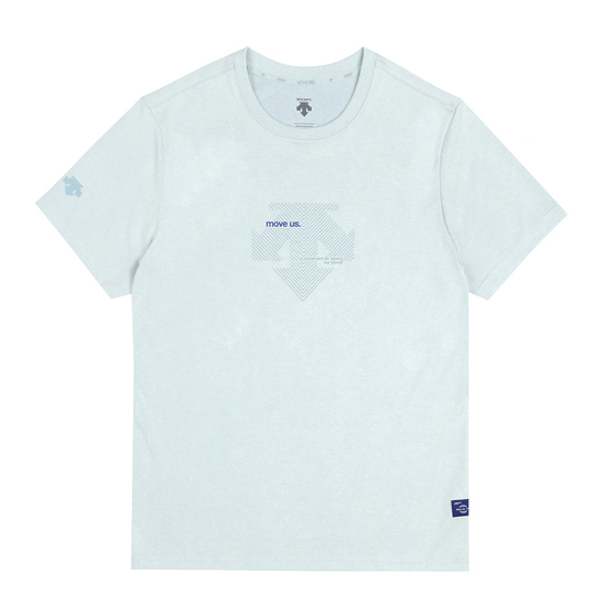 商品DESCENTE|【享贝家】DESCENTE 迪桑特 线条纹标短袖T恤 SM323UTS76-USBL 浅蓝色（现采购商品，下单后12天内发货）,价格¥363,第4张图片详细描述