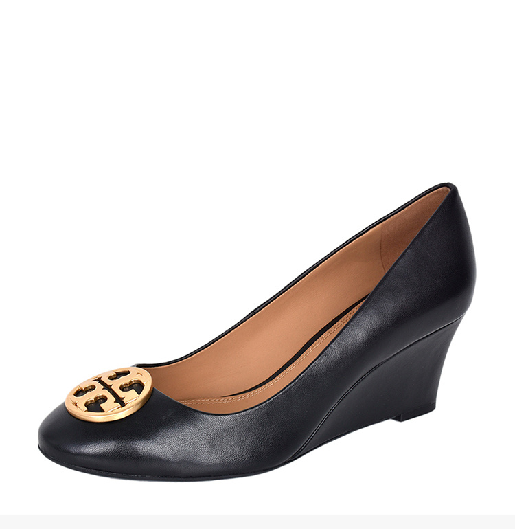 商品Tory Burch|Tory Burch 汤丽柏琦 女士黑色坡跟鞋 45899-006,价格¥1731,第17张图片详细描述