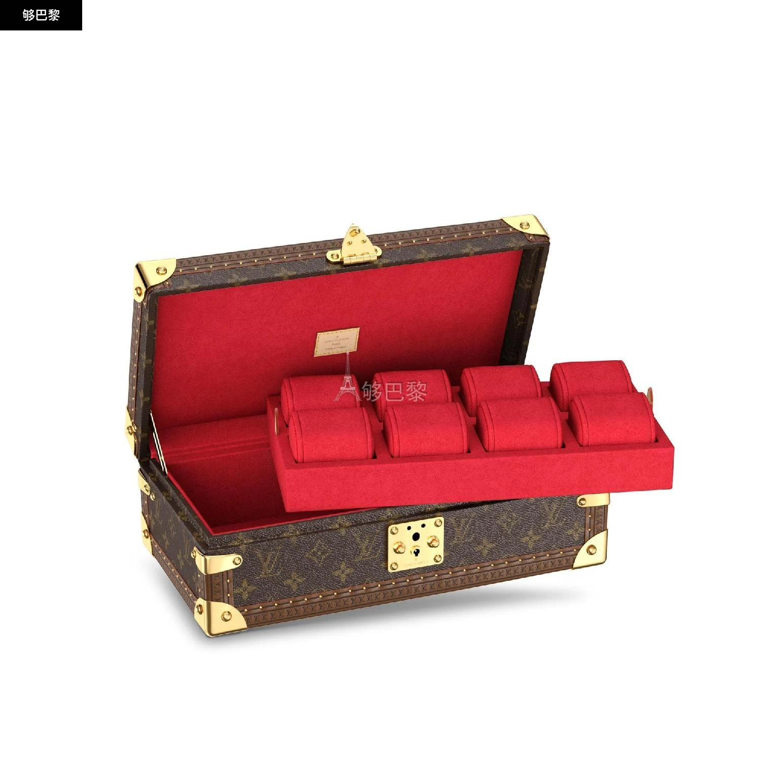 商品Louis Vuitton|【预售】 LV路易威登 24秋冬 男士 家居用品 COFFRET 8只装腕表箱 M20039,价格¥68299,第2张图片详细描述