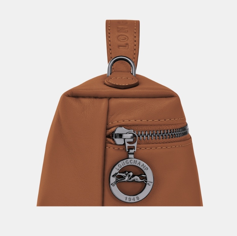 商品Longchamp|珑骧女士皮革单肩斜挎包迷你棕色（香港仓发货）,价格¥2578,第3张图片详细描�述
