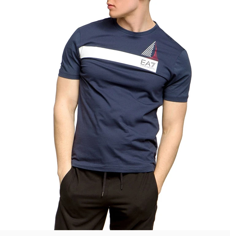 商品Emporio Armani|Emporio Armani 安普里奥 阿玛尼 EA7男士短袖T恤深蓝色 3GPT60-J02Z-1554,价格¥417,第5张图片详细描述