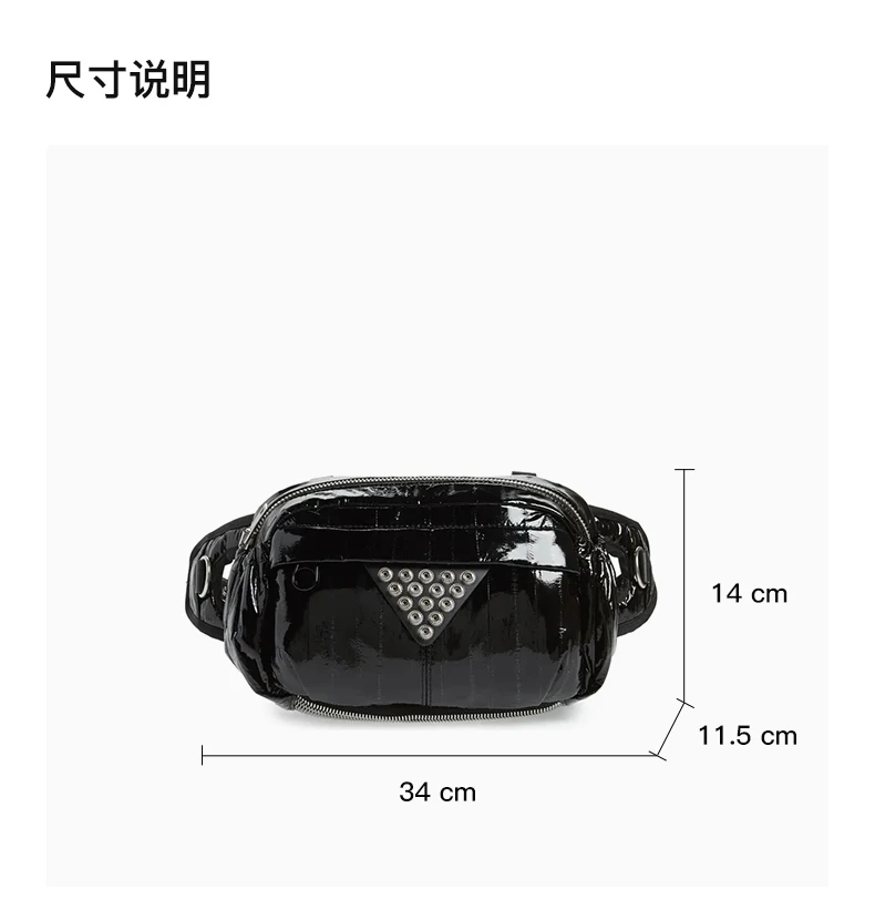 商品Alexander Wang|ALEXANDER WANG 黑色女士腰包 2038P0602E-001,价格¥4467,第1张图片详细描述