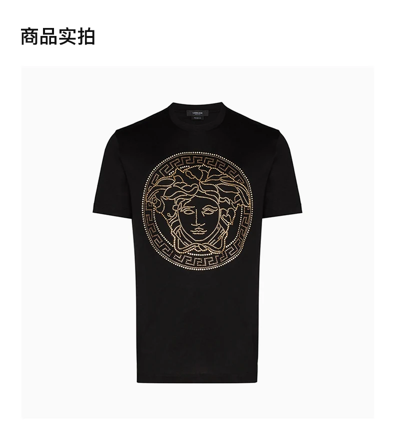 商品Versace|VERSACE 黑色男士T恤 A77987-A201952-A1008,价格¥2225,第3张图片详细描述