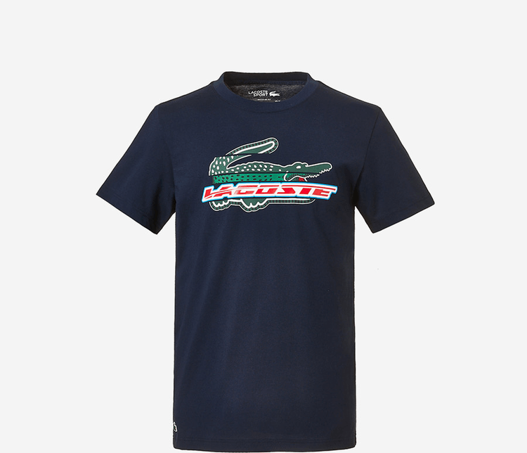 商品Lacoste|【Brilliant|包邮包税】法国鳄鱼 UNI GRAPHIC ROUND T   短袖T恤  TH5156-53G 166,价格¥402,第2张图片详细描述