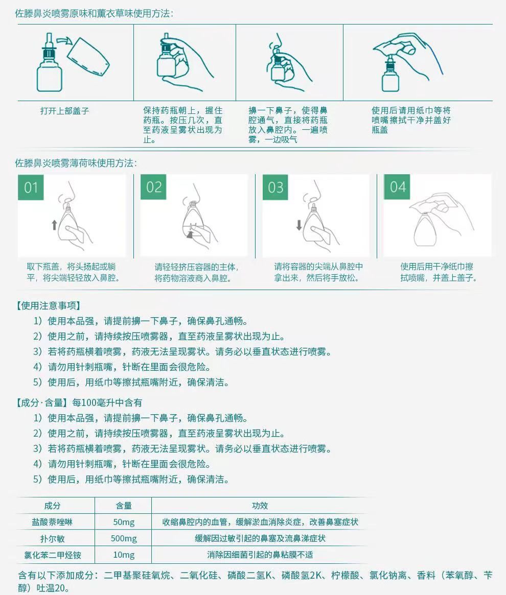 商品[国内直发] sato|日本佐藤sato鼻炎药过敏性鼻炎喷剂30ml,价格¥68,��第7张图片详细描述