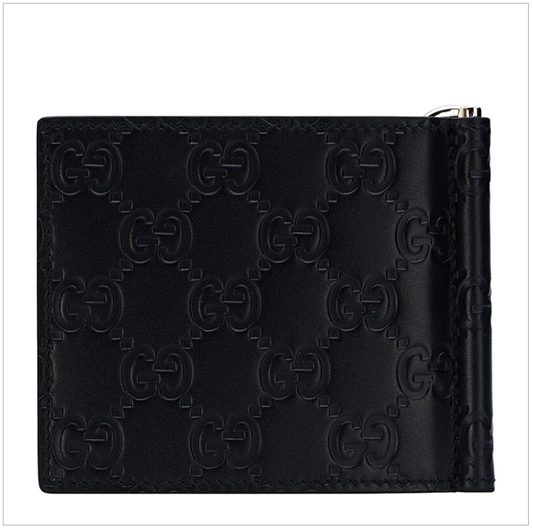 商品[国内直发] Gucci|GUCCI 男士黑色牛皮短款钱包 170580-CWC1N-1000,价格¥3155,第4张图片详细描述