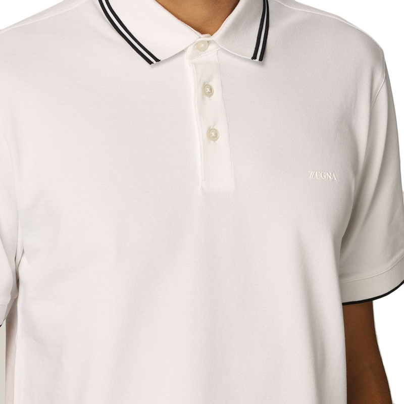商品Zegna|【现货】杰尼亚 男士棉质衣领条纹设计短袖Polo衫（四色可选）,价格¥1202,第7张图片详细描述
