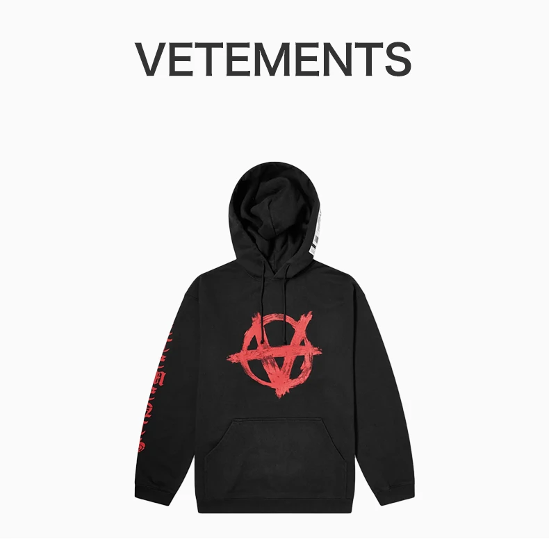 商品Vetements|VETEMENTS 黑色男士卫衣/帽衫 SS20TR312-BLACK,价格¥2728,第1张图片详细描述